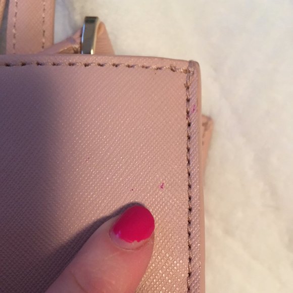 kate spade pink swamped magnolia sam satchel purse crossbody bag nwot - Picture 11 of 16